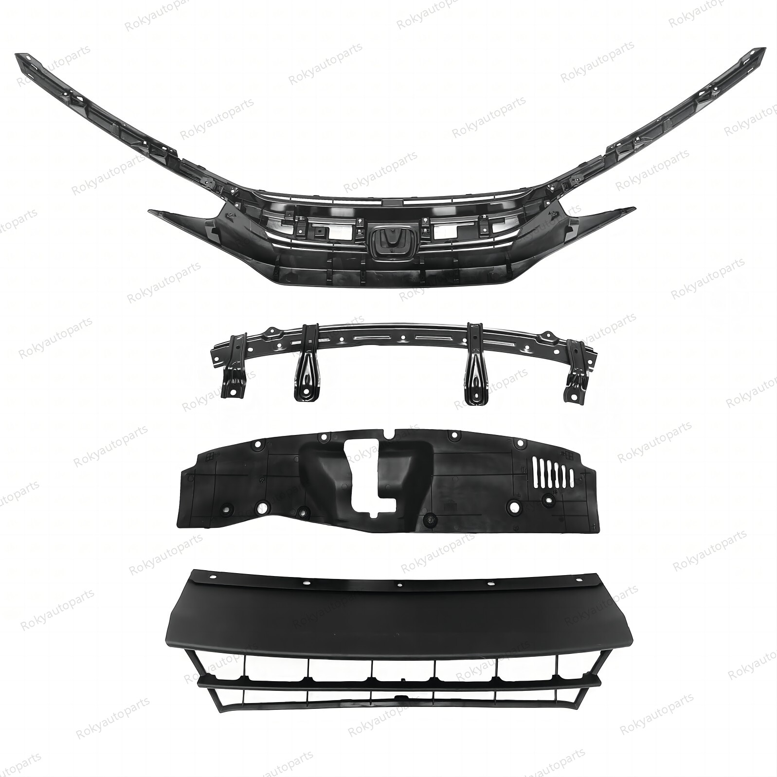 For CIVIC 2016-18 Grilles/Fog Light Set/Radiator Cover/Bumper Headlight Brackets