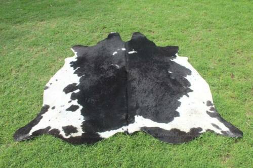 NEW LARGE 100% COWHIDE LEATHER RUGS TRICOLOR COW HIDE SKIN CARPET AREA