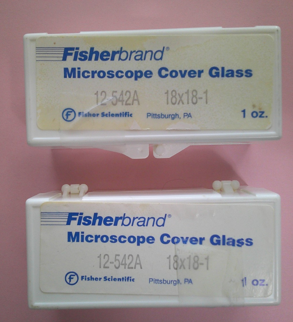 Fisher Scientific Microscope Cover Glass 12-542A 18x18-1 Lot of  2 Boxes