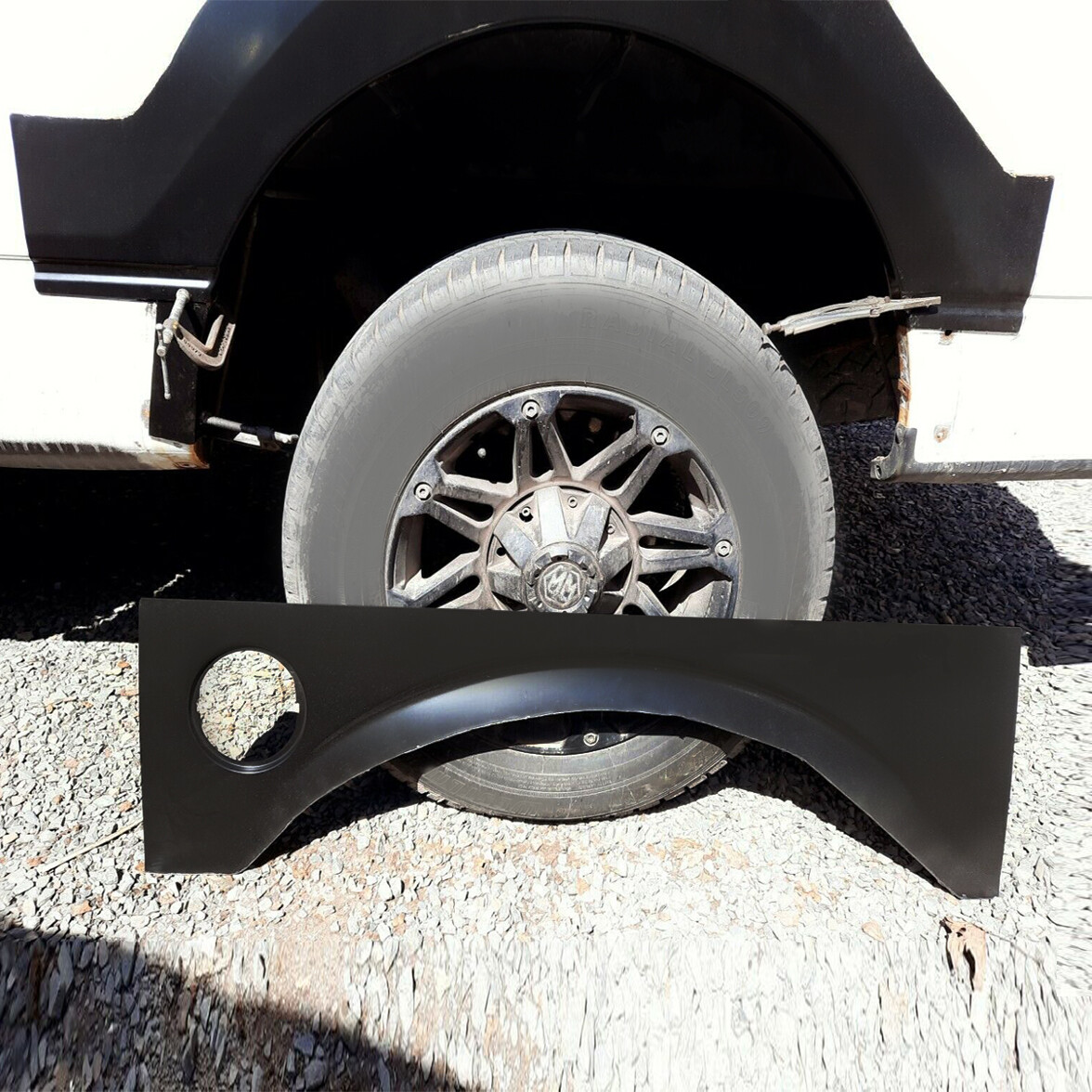 Pair of Gloss Black Rear Wheel Arch Steel Bed Panels For 09-14 Ford F150 F-150