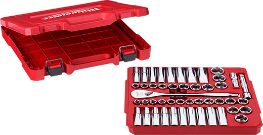 Milwaukee 48-22-9010 47pc 1/2" Drive Metric & SAE Ratchet and Socket Set