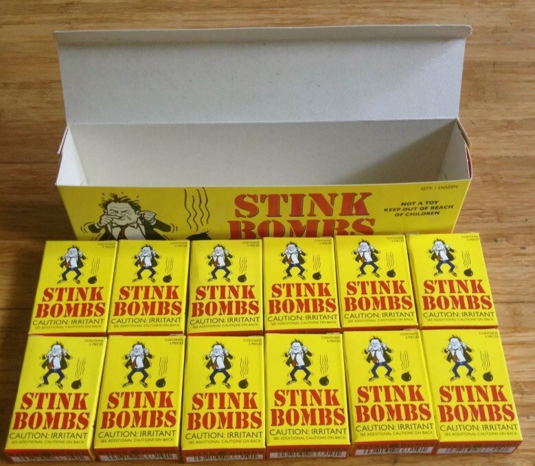 36 Stink Bombs - Stinky Glass Gag Prank Fart Joke (1 case of 36)