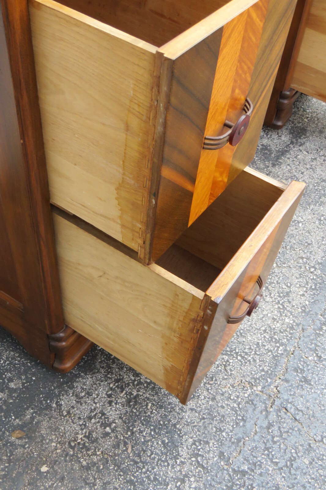 1920s Art Deco Vanity Makeup Table and Stool 5431