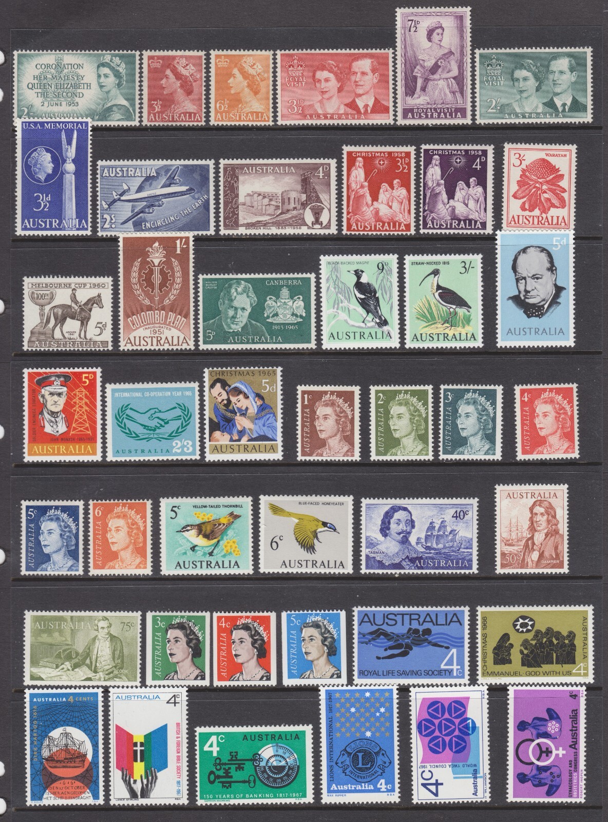 Australia collection of fine MNH definitives and commemoratives