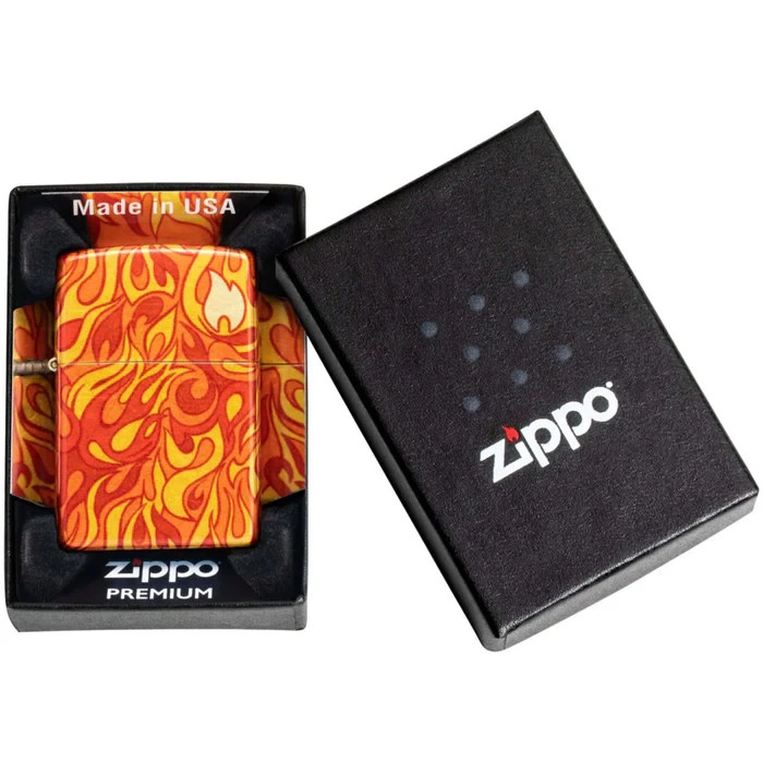 Zippo Premium Windproof Lighter Mixed Abstract Flame Design USA 1CT