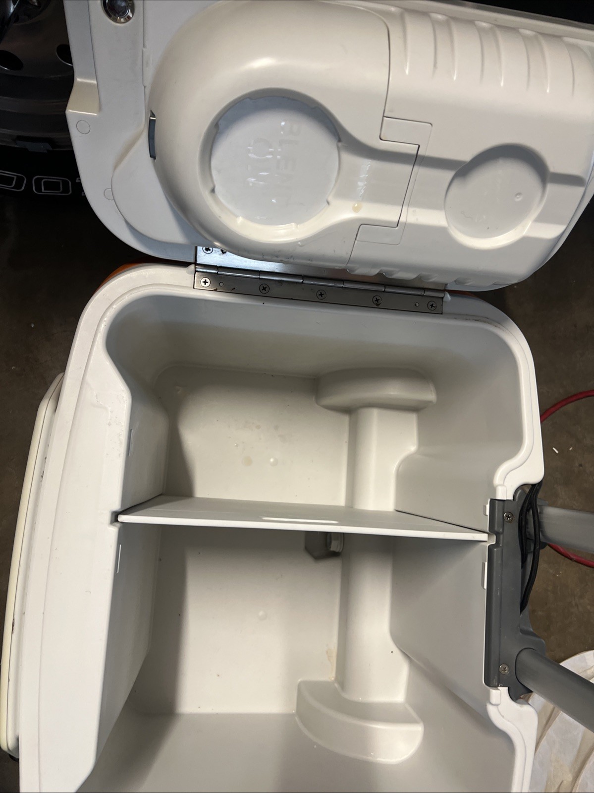 COOLEST COOLER Orange with Plates, Blender, Knife, Charger - See Notes