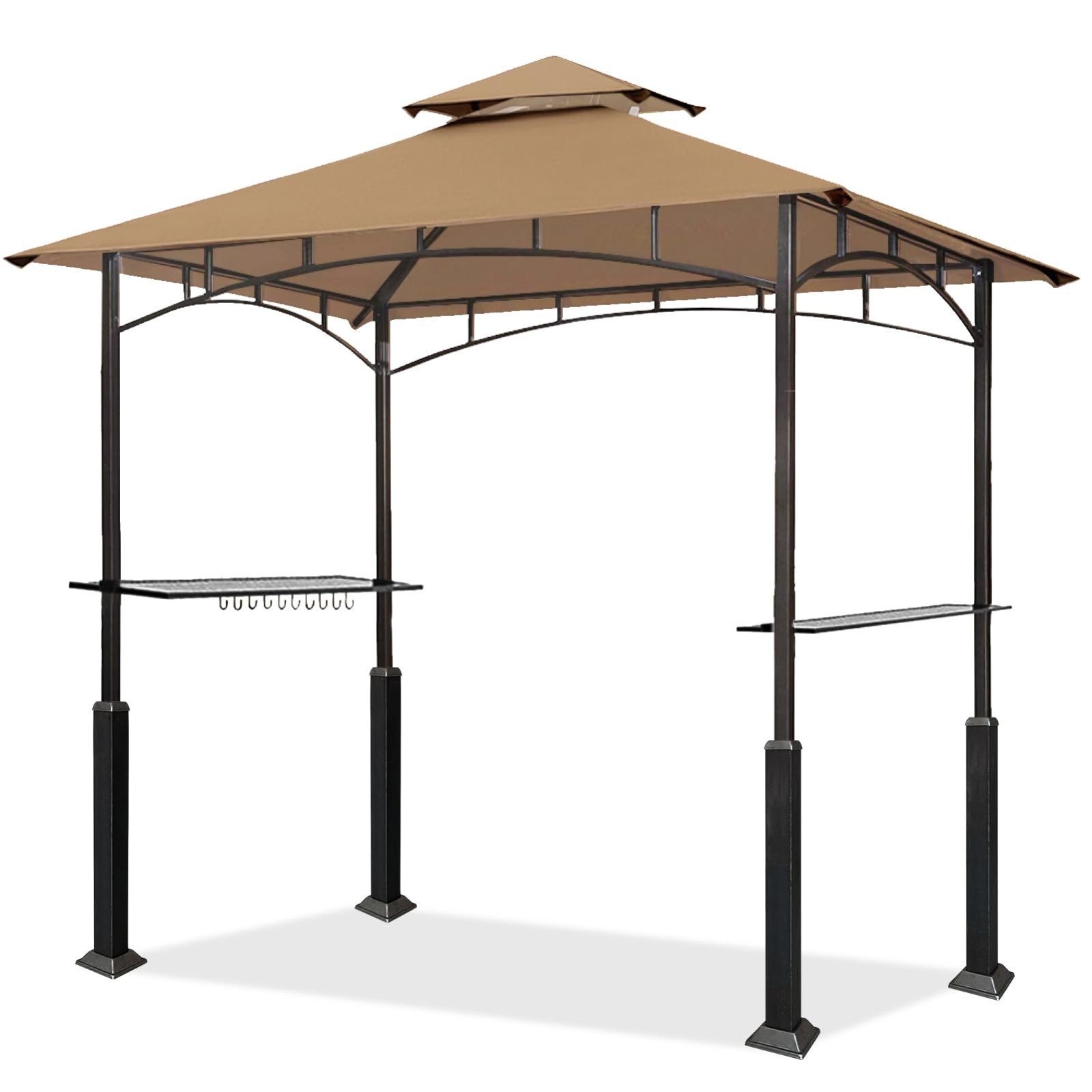 Eurmax 5x8 Grill Gazebo for Patio and Outdoor Backyard BBQ's, Bonus LED Light X2