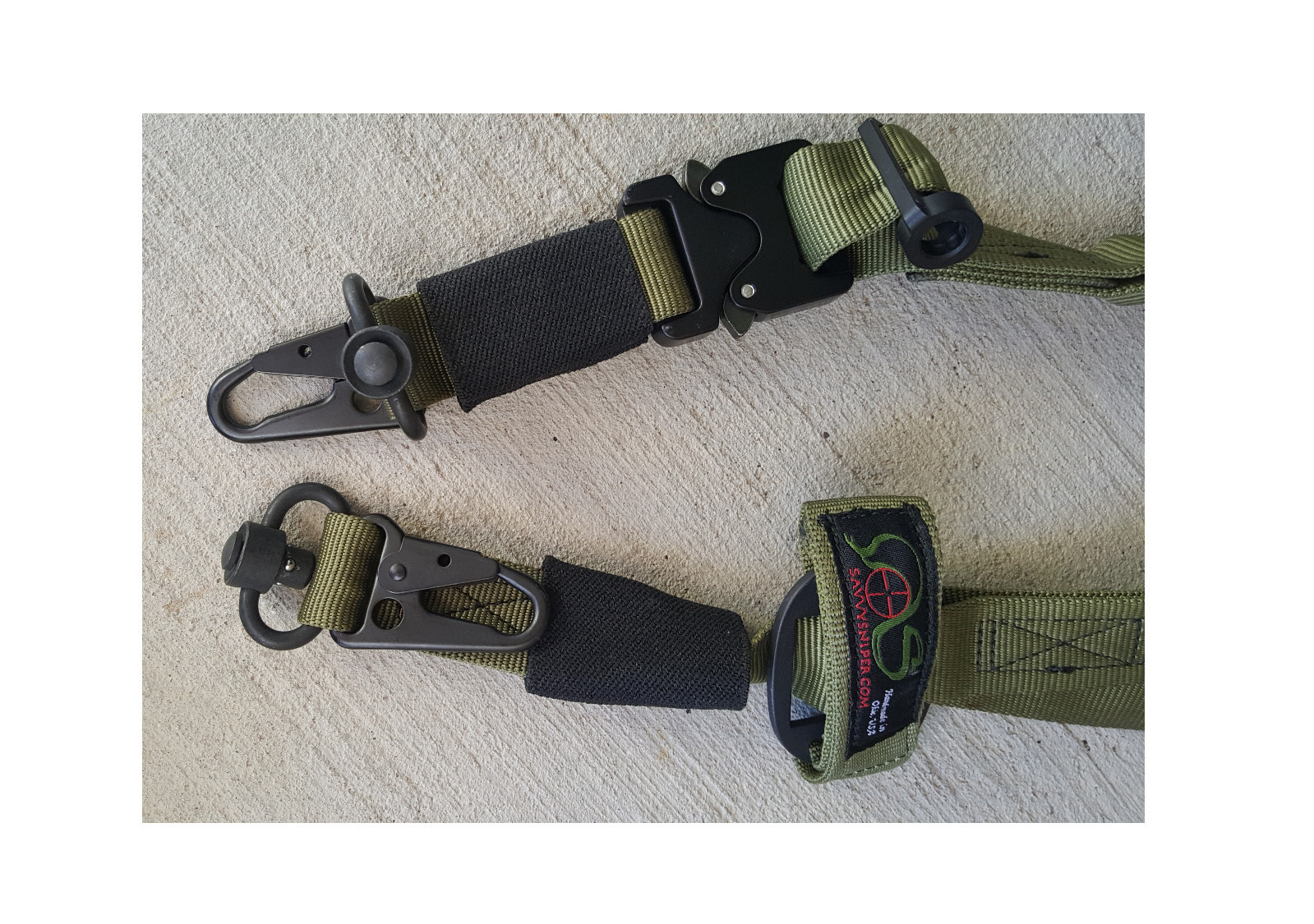 Savvy Sniper QUAD X COBRA Buckle Sling DUAL QD & DUAL HK Hook w/ MS Adapter -NEW