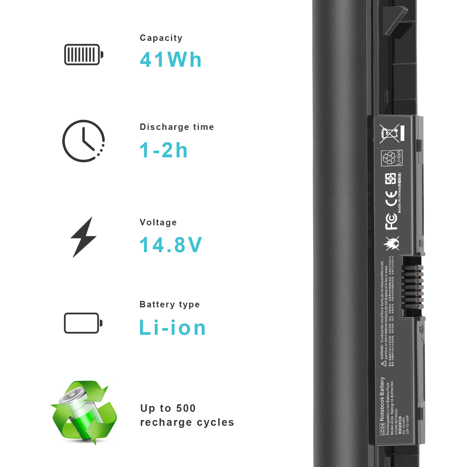 🧡LOT OF JC04 JC03 Battery For HP 15-bs000 15-bw000 Series HSTNN-PB6Y 919681-221