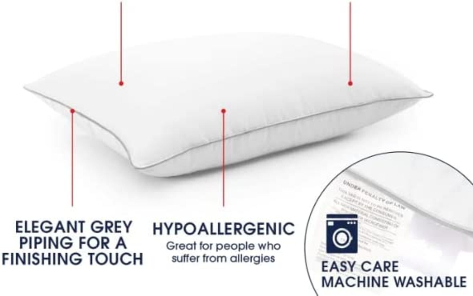 Pillow Protectors King Size 100% Cotton 20x36In Pack Of 2