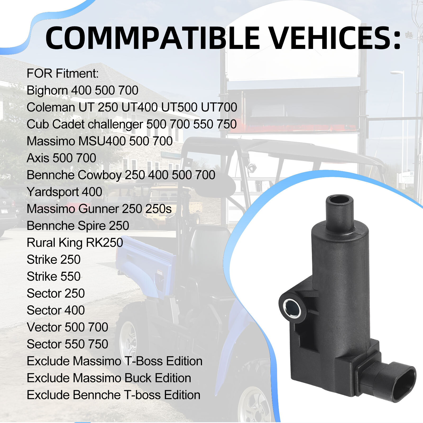Ignition Coil for Hisun UTV Strike Sector Vector 250 400 500 550 700 750