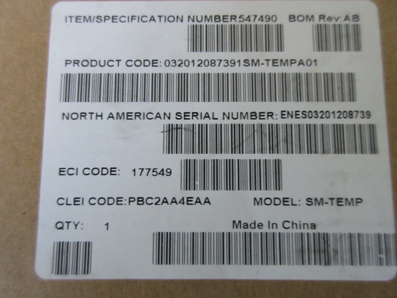 VERTIV 547490 SM-TEMP TEMPERATURE CONCENTRATOR  177549 031812024381sm-tempa01