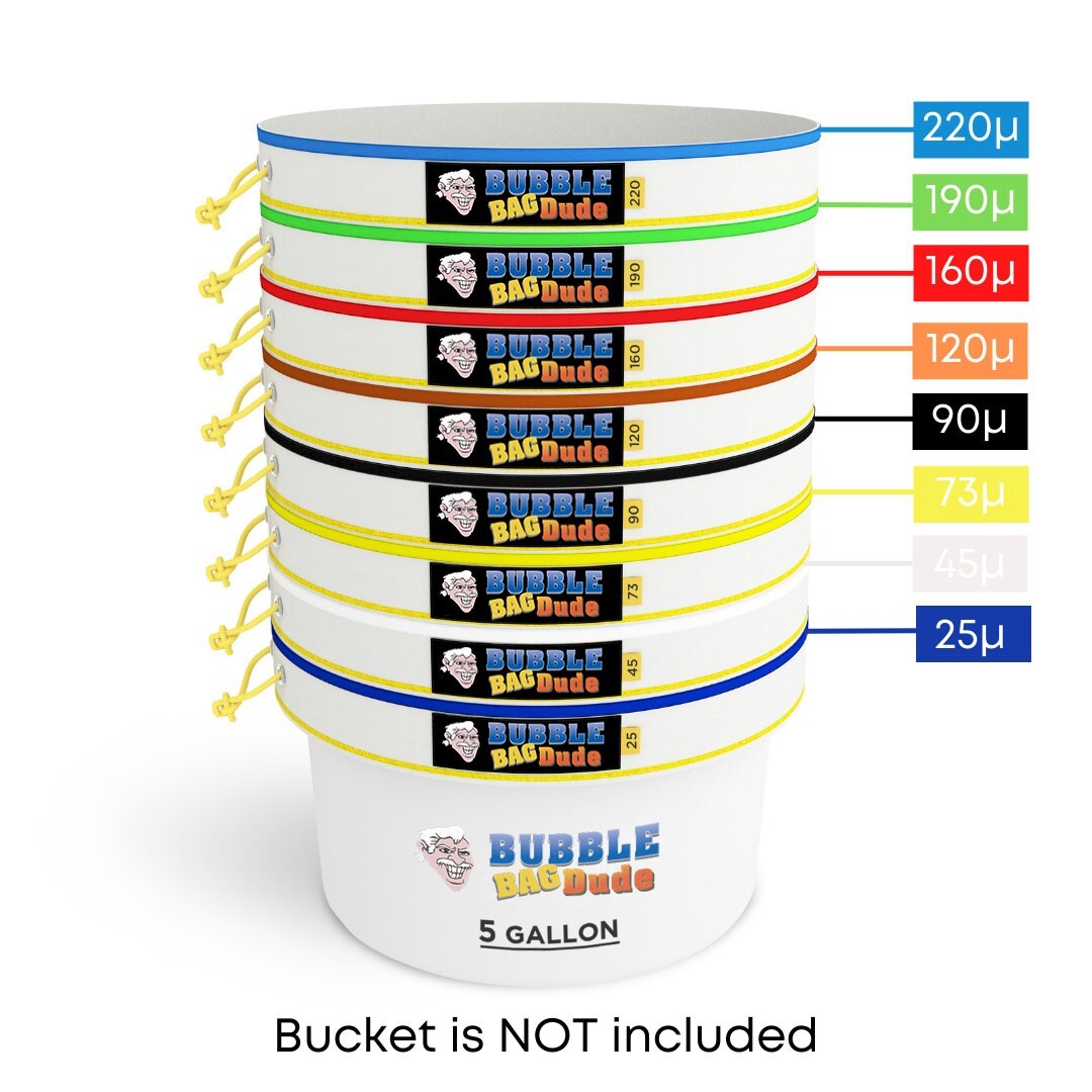 Bubble Bag BUBBLEBAGDUDE 5 GAL - 8 Bag Kit All Mesh Bubble Hash Bags Extractor