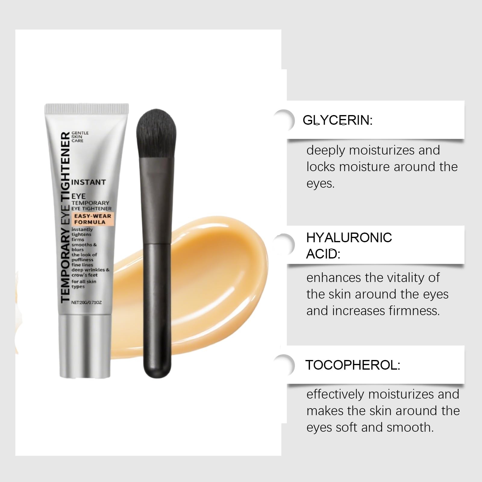 Perfection Eye Tightener - Instant Skin Tightener, 0.71 Fl Oz, No-Filter Primer