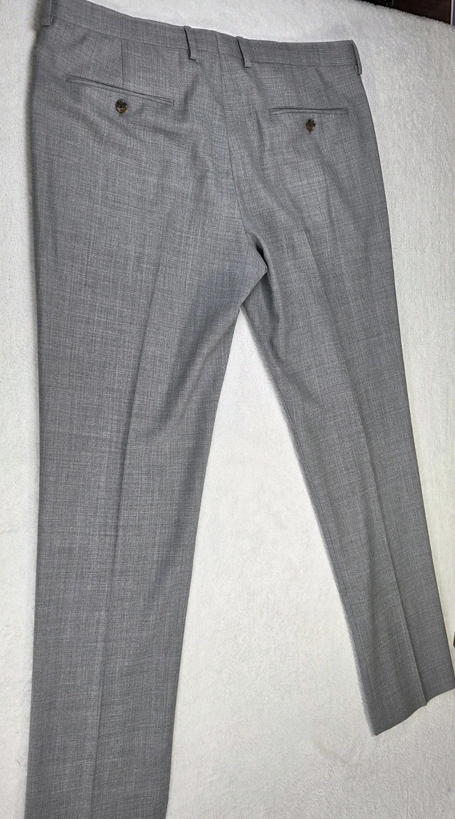 J.Crew Thompson Suit 42L 36x34 Gray 100% Wool Slim Fit Mens 2 Piece Suit Wedding