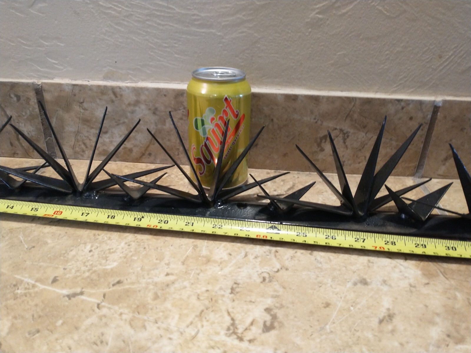 2 Steel Security Wall Spikes, Anti-Climb Metal 78 inches long total, 4" tall