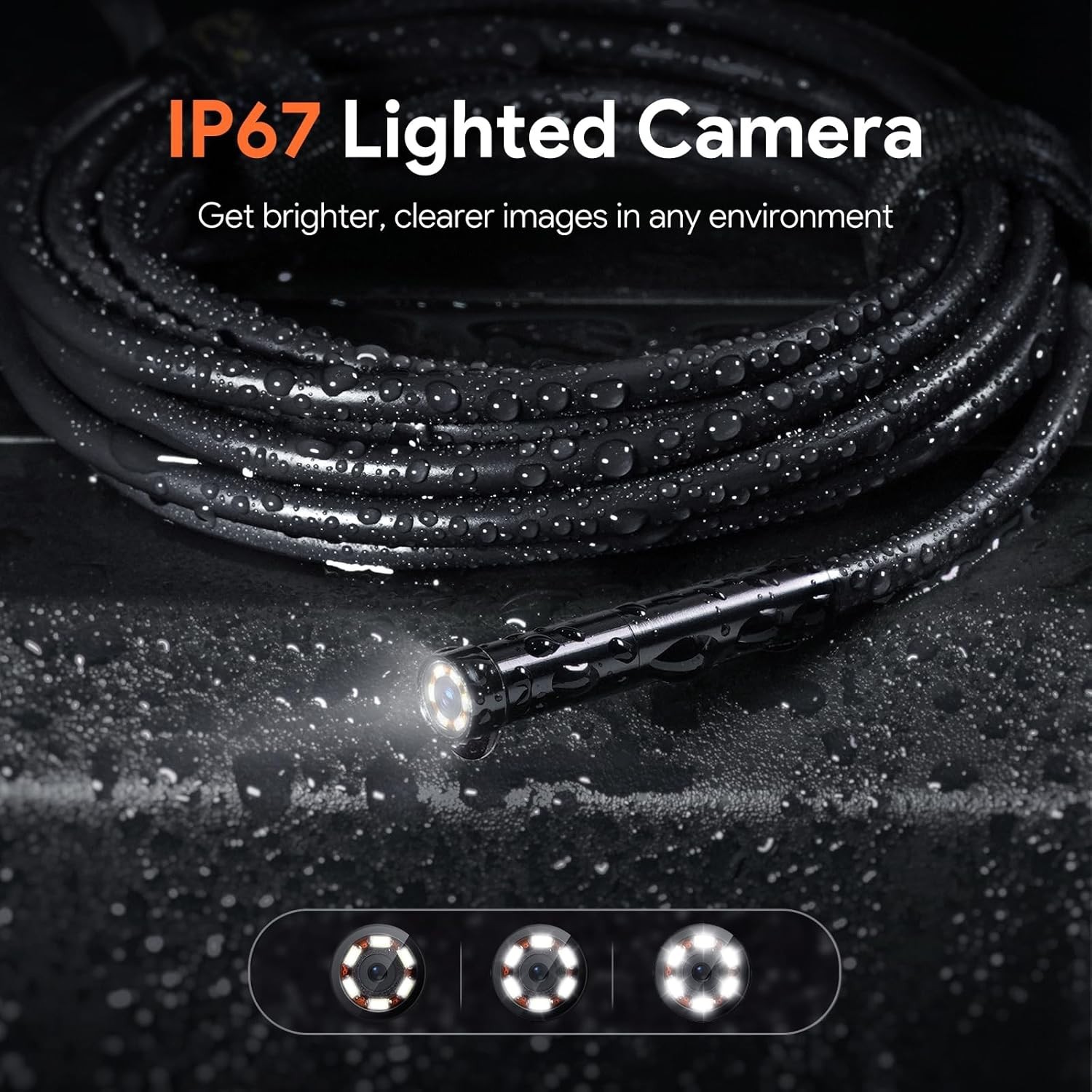 Professional Grade 50ft Sewer Camera with LED Light & Long Battery Life