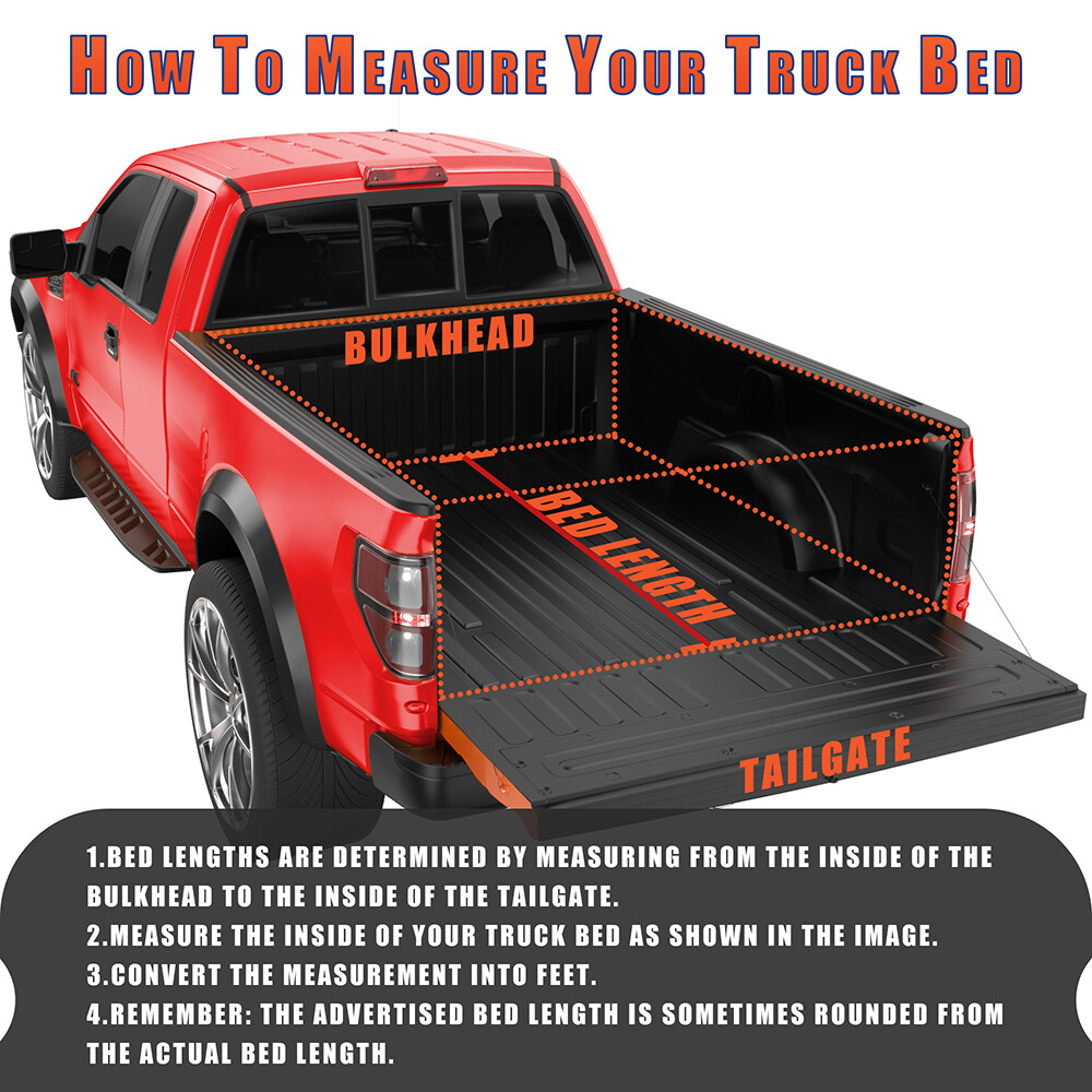 5.8FT Soft Roll Up Bed Tonneau Cover For 2014-19 Chevy Silverado/GMC Sierra 1500
