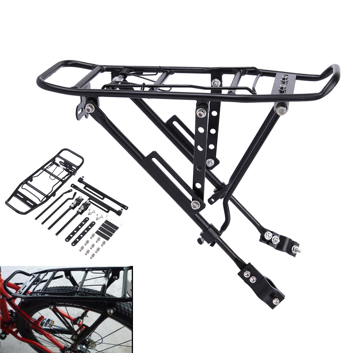 Bicycle Rear Rack Mountain Bike Carrier Bracket Luggage Pannier Cycle Seat