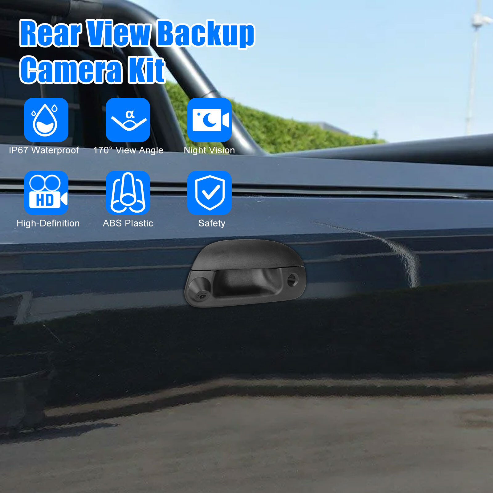 Tailgate Handle Rear View Backup Camera For 1997-2007 Ford F150/F250/F350/F450