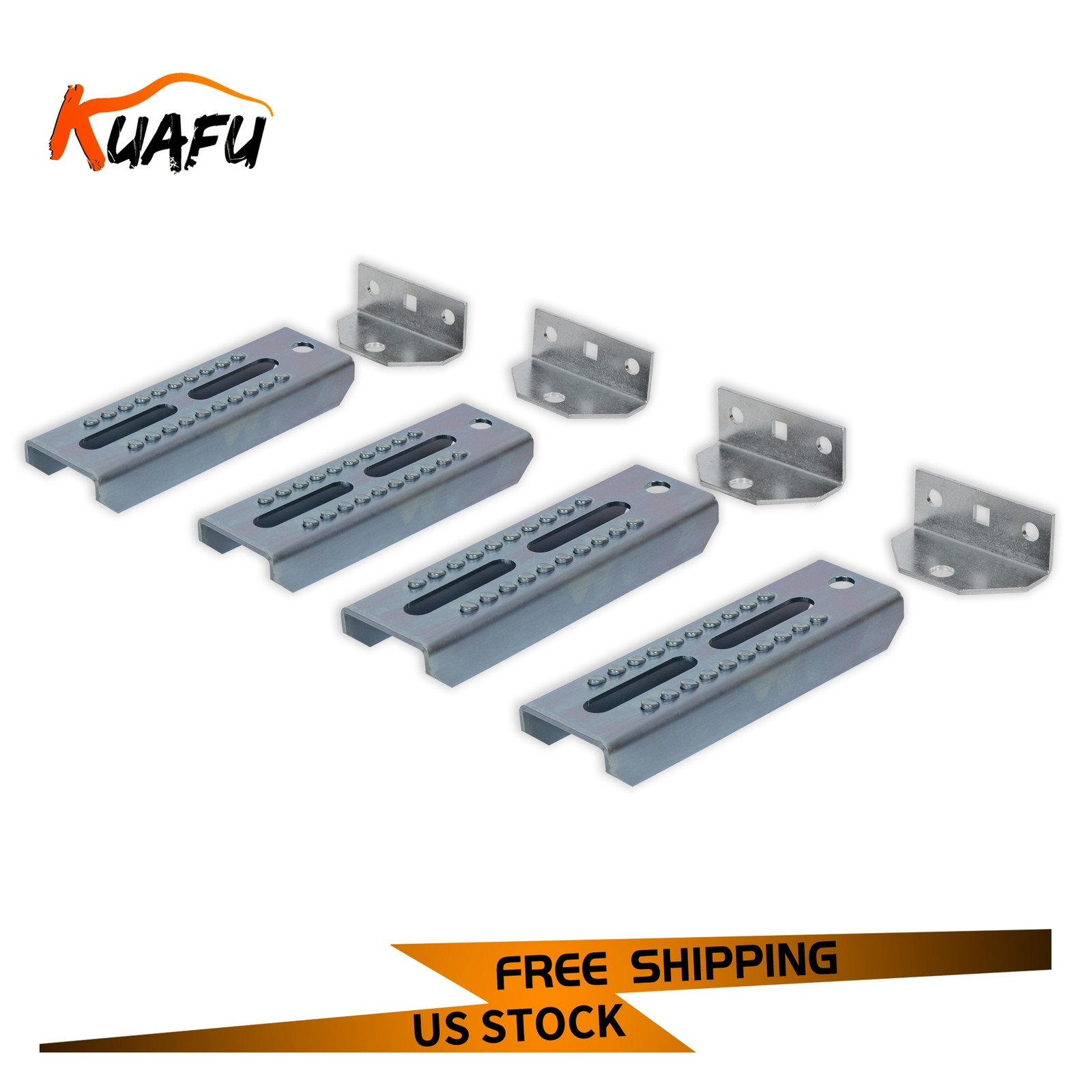 4PCS 8" Galvanized Swivel Top Bunk Bracket Kit for 2x4 Boat Trailer Crossmember