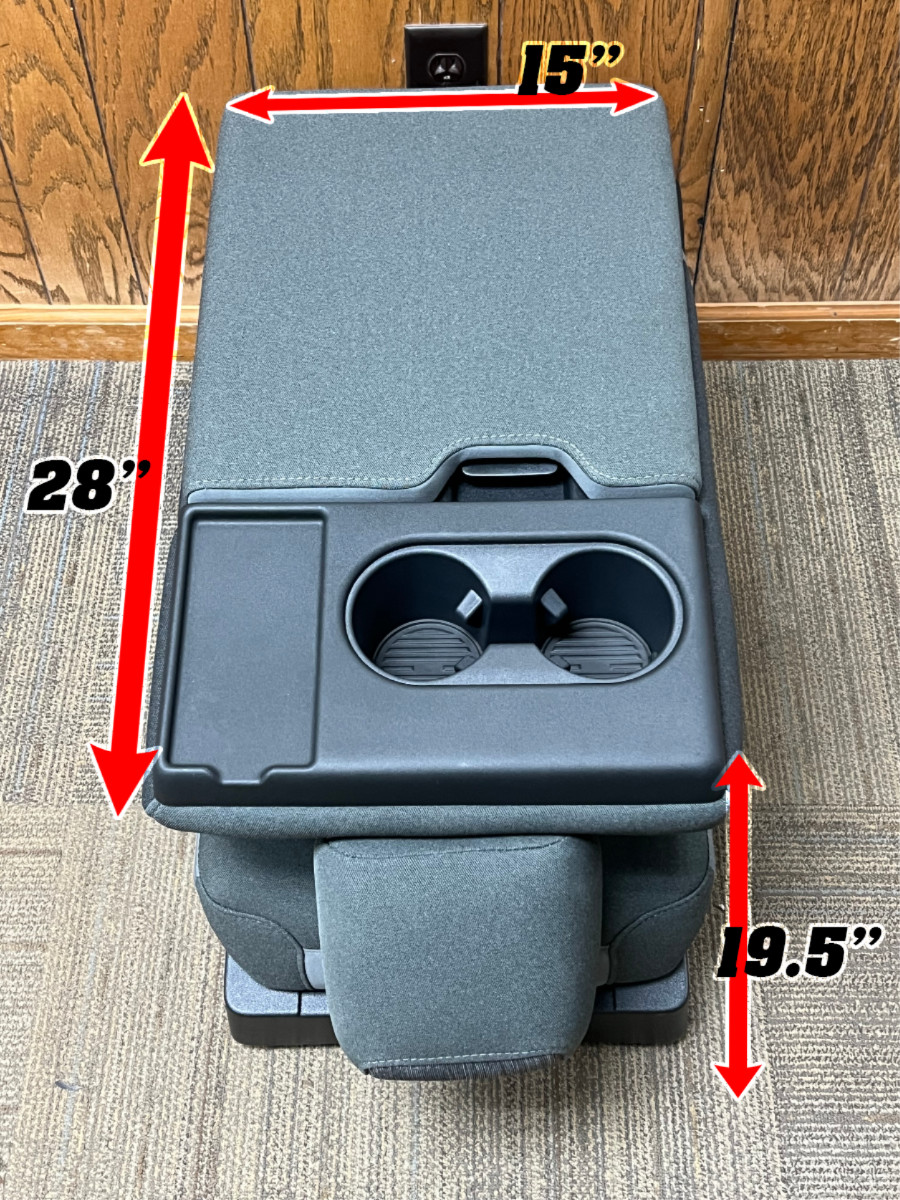 2023-24-25 Ford F-250 F-350 Superduty Center Console Medium slate Cloth Jumpseat