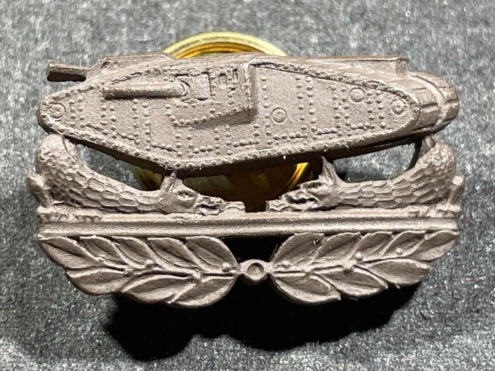WW1 WWI US Army Military Tank Corps Officer Collar Insignia Pin Small Size