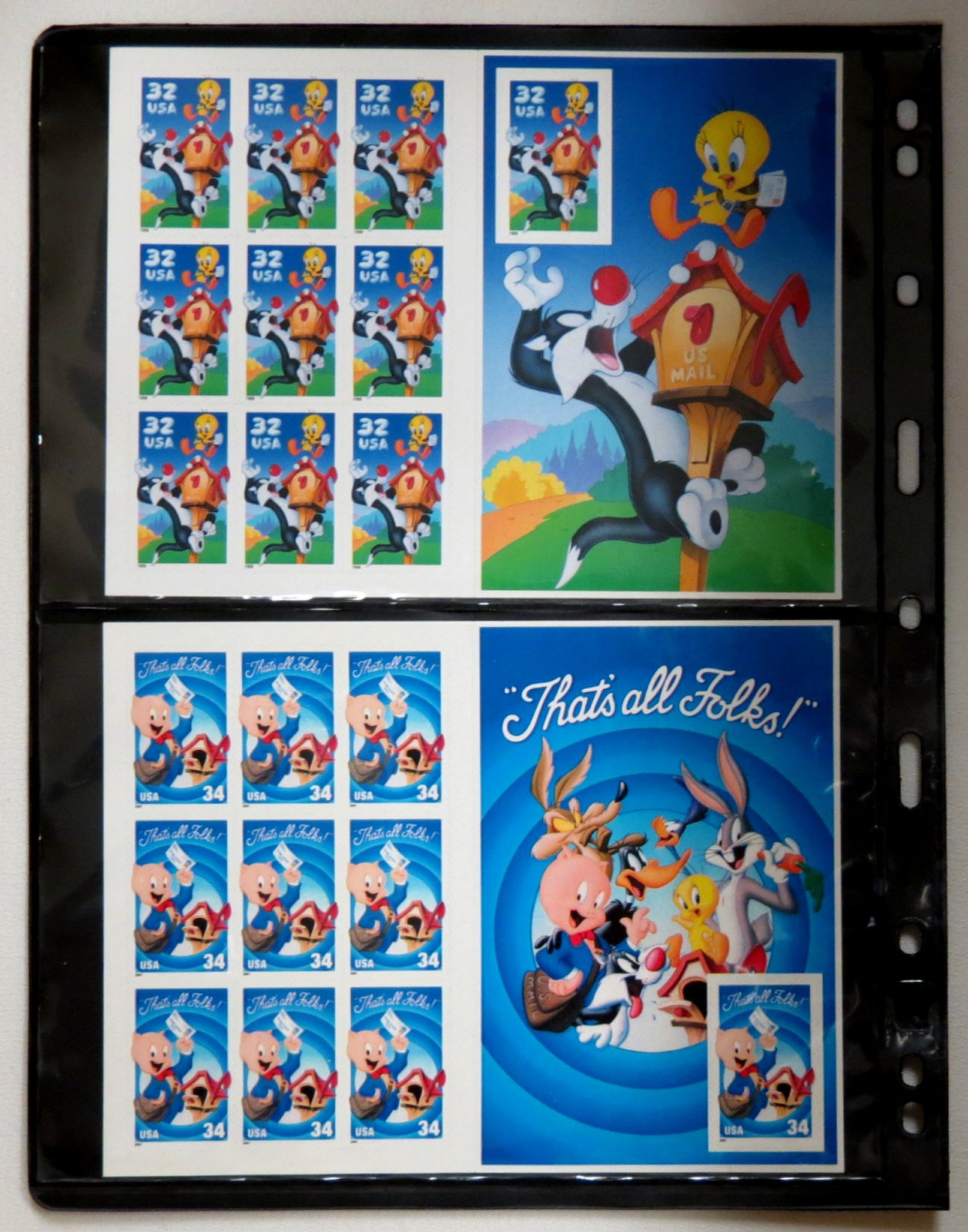 25 LIGHTHOUSE VARIO 2 POCKET BLACK STOCK SHEETS (5 PACKS OF 5) DOUBLE SIDED 2S