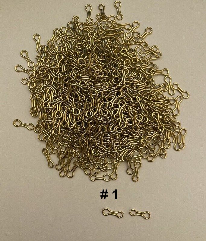 SIZE 1 BRASS SINKER EYES FITS HILTS & DO-IT MOLDS (500 PK)