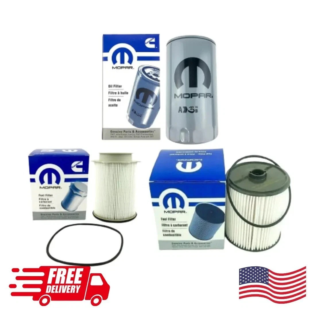 Mopar Diesel Fuel and Oil Filter Set for 2019-2021 Ram 2500 3500 4500 5500 6.7L.