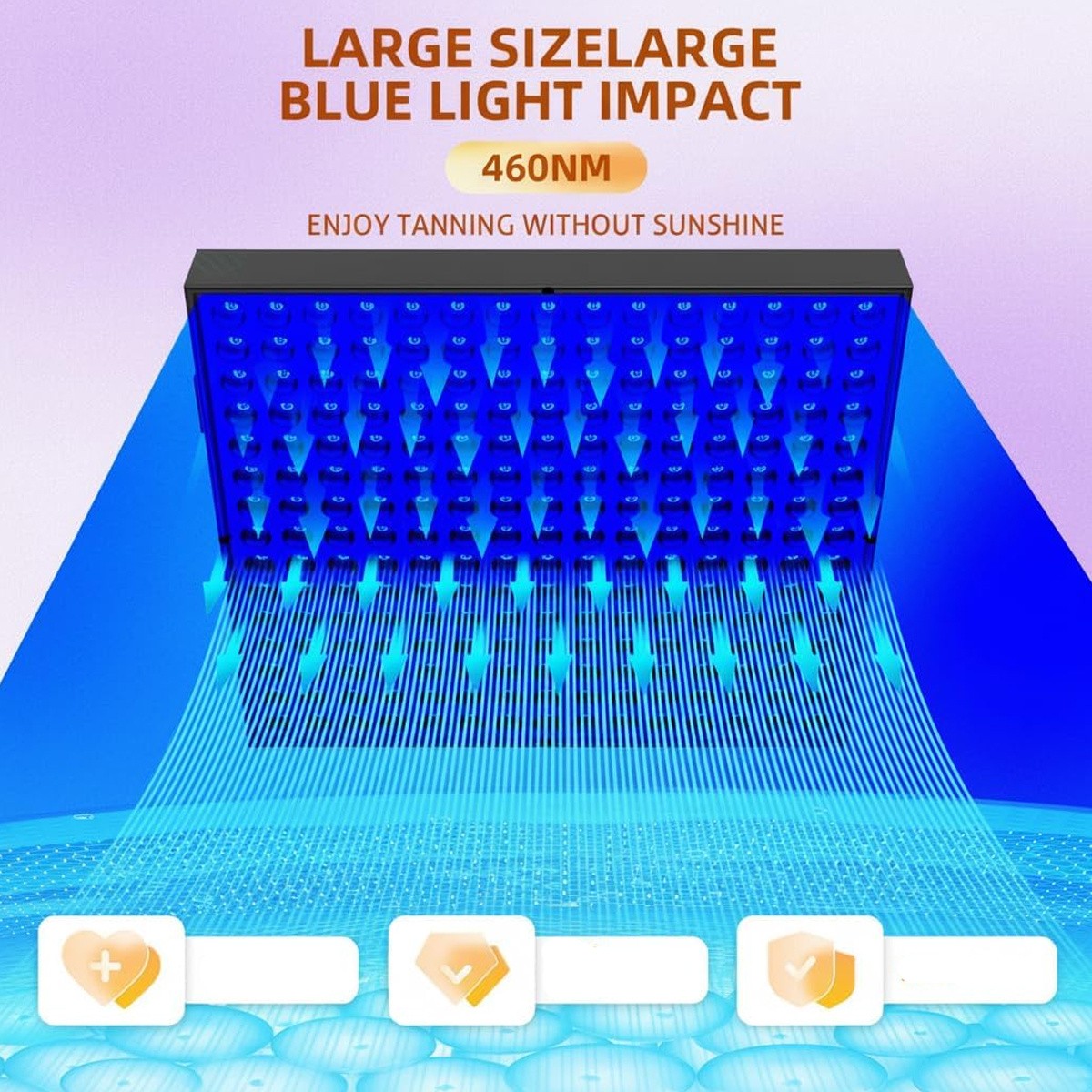 225PC Tanning Lamp 45W Tanning Skin Care Lamp Blue Light 460nm LEDs Tanning Lamp