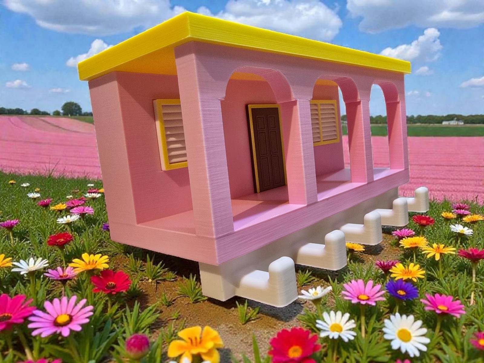 La Casita Bad Bunny Inspired 3D Printed Key Holder | Colorful Home Decor