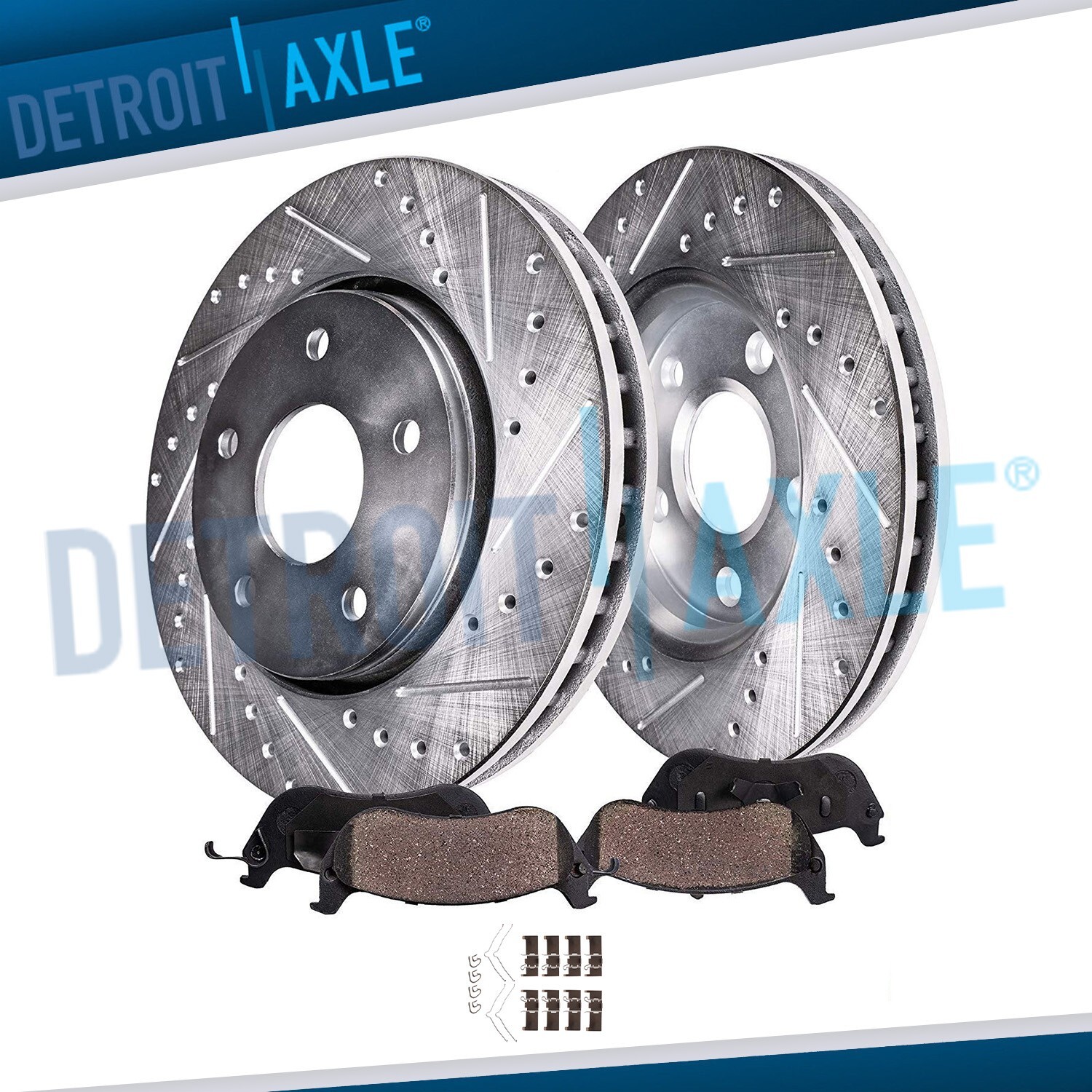 Front Drilled Rotors Brake Pads Kit for Toyota Camry Avalon Lexus ES350 ES300h
