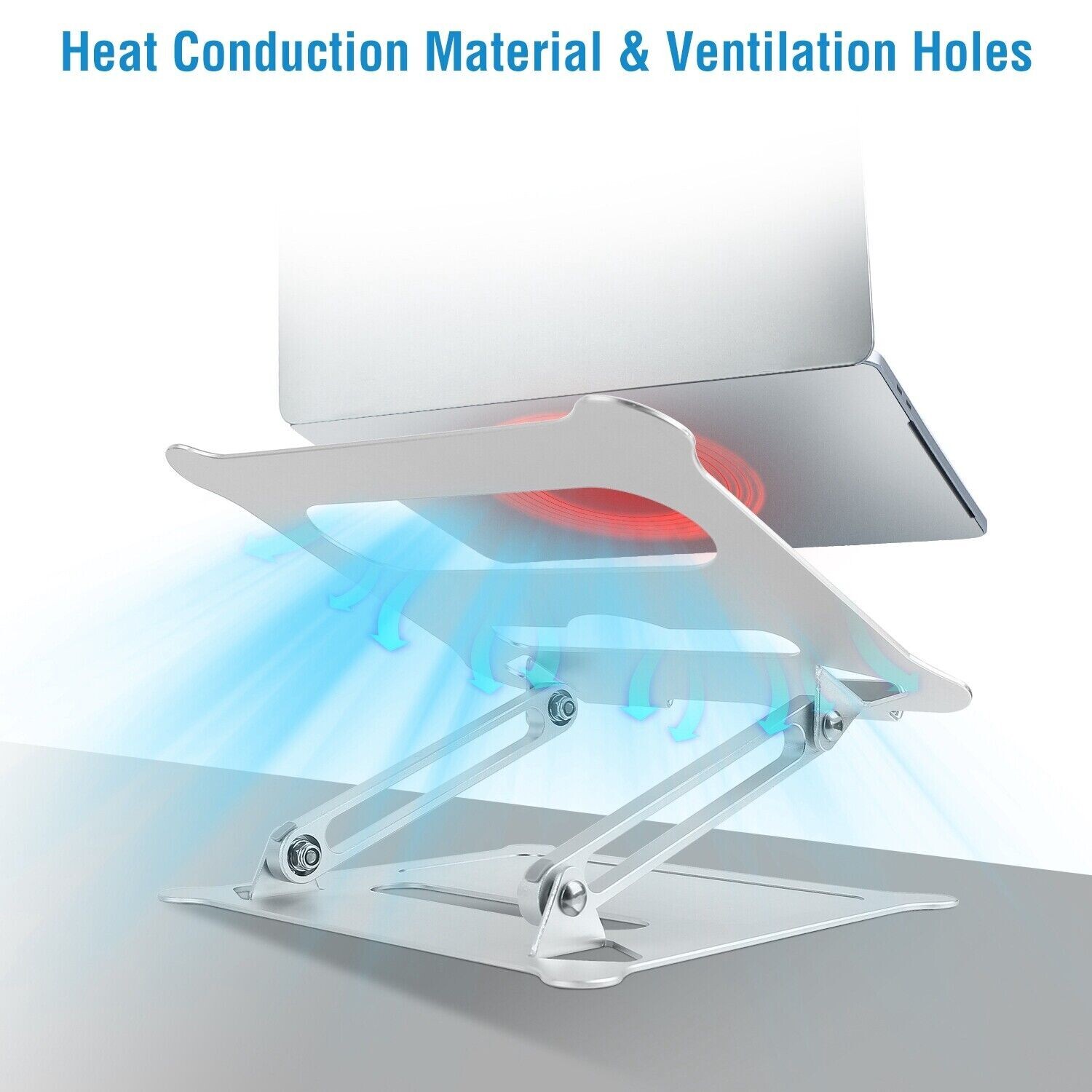 Adjustable Foldable Laptop Stand Aluminum Notebook Riser Computer Holder Desk