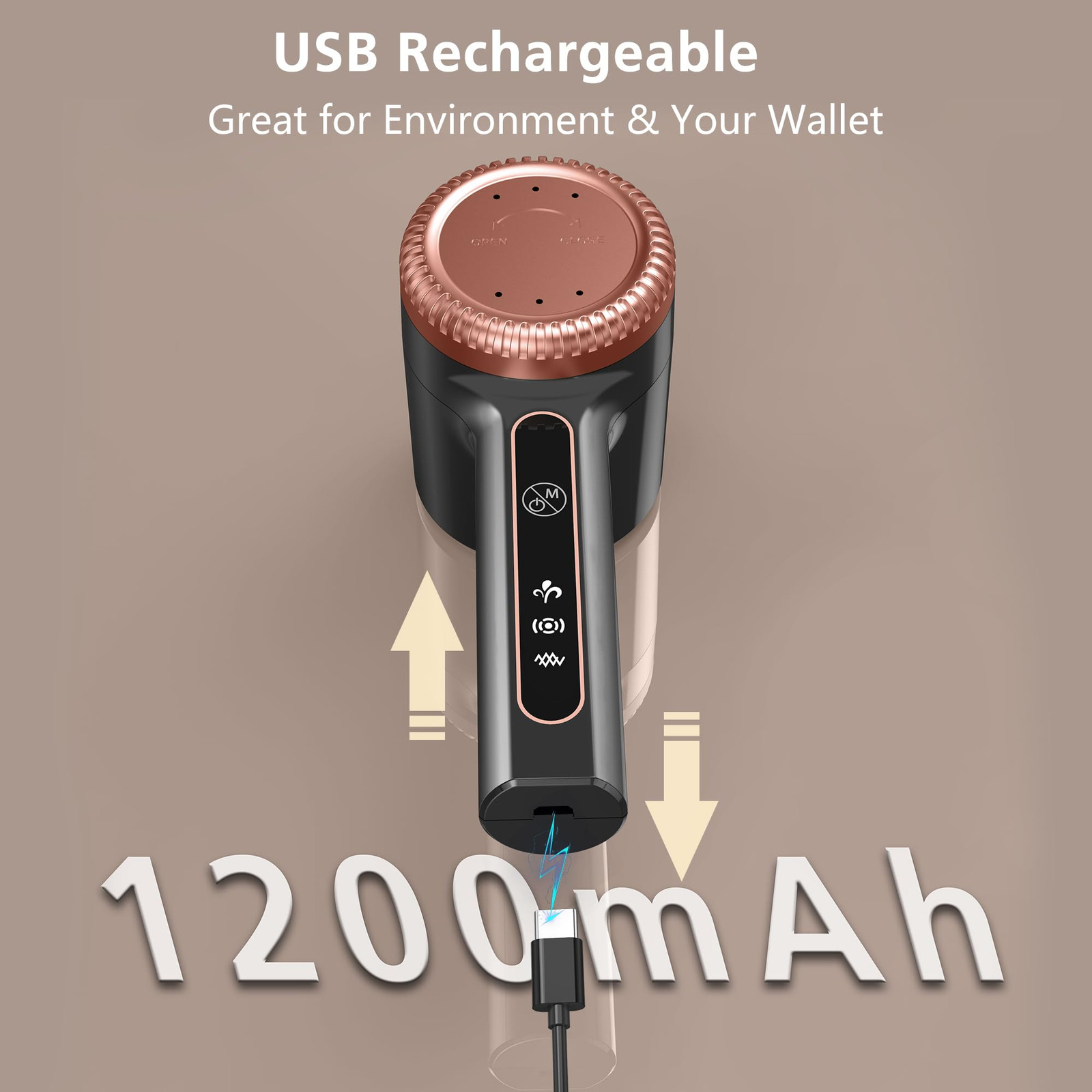 1200mAh Electric Lint Remover Portable Rechargeable Fabric Shaver for Clothes