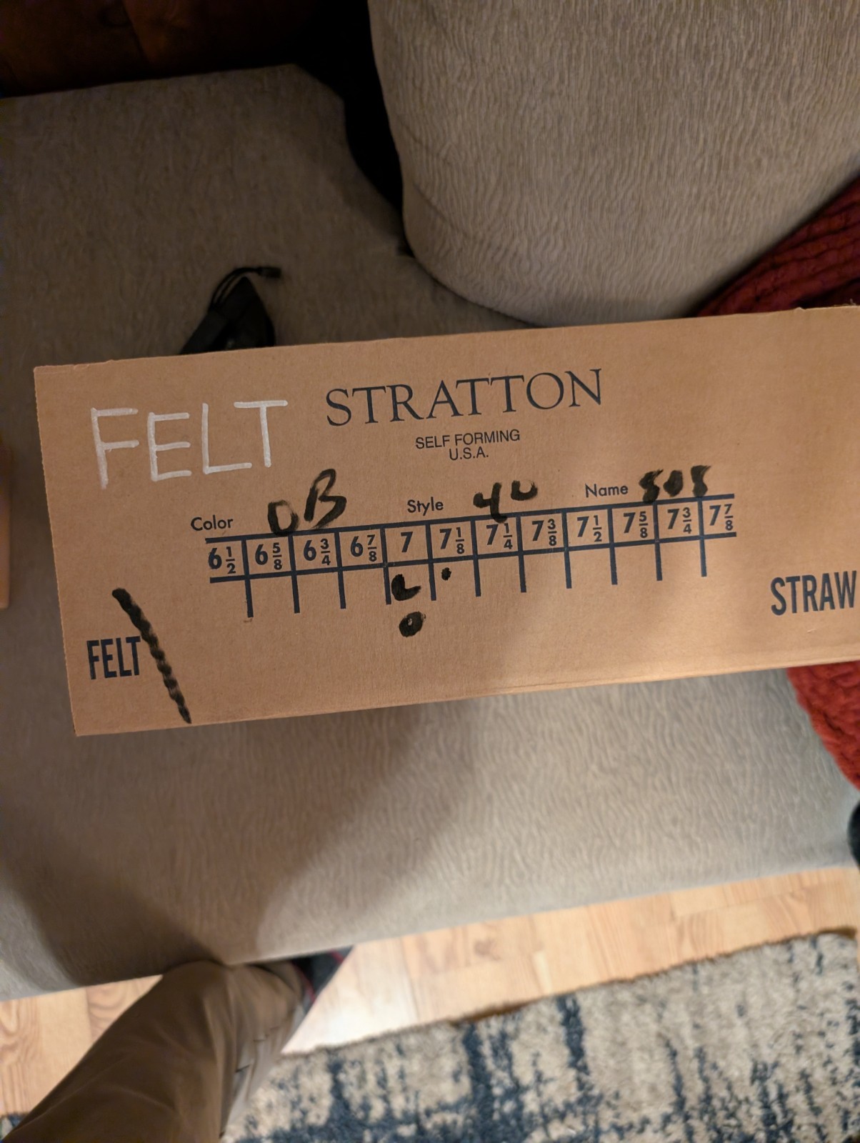 Stratton Brown Self-Forming Campaign Hat Size 7 Sheriff Uniform USA