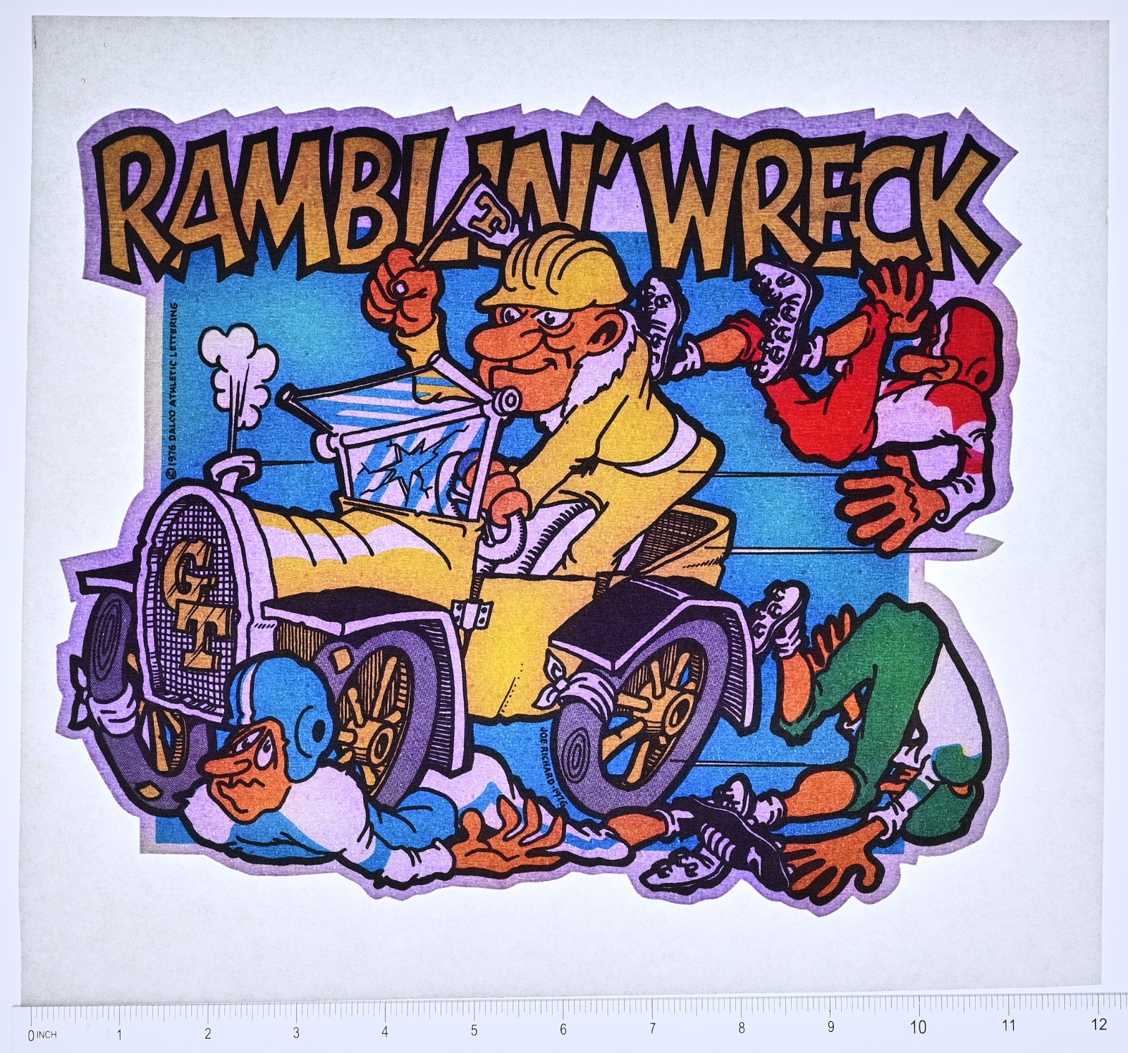 Original VINTAGE 1970s Heat Transfer | Ramblin' Wreck Georgia Tech - '76