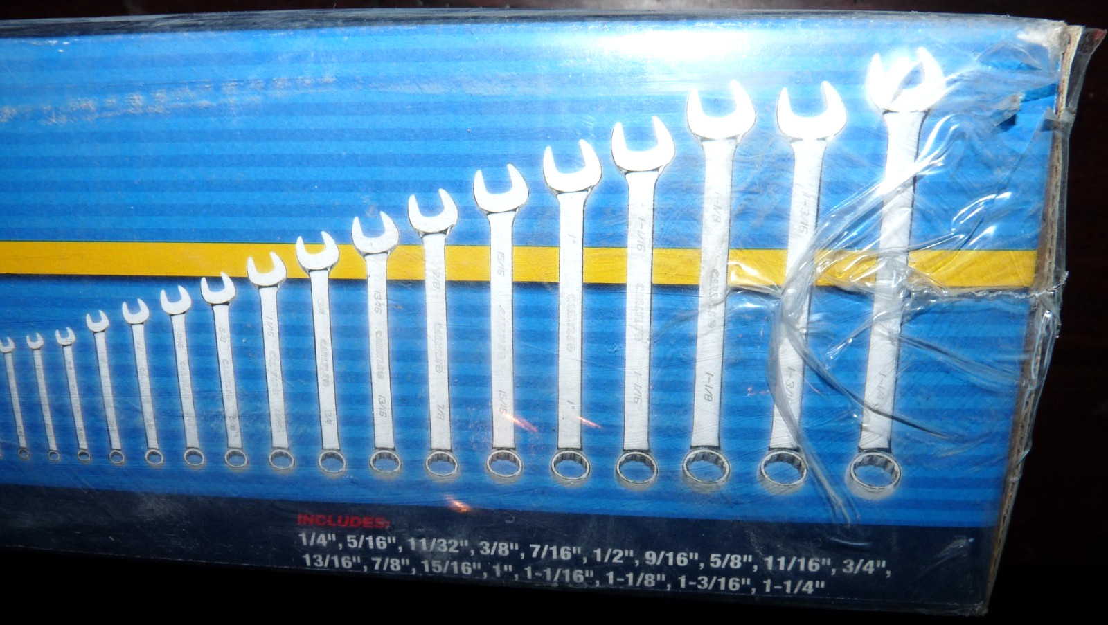 New Carlyle Tools CW1218 Full Polish Combination Wrench 18 Pc 12 Pt. Set NEW SAE