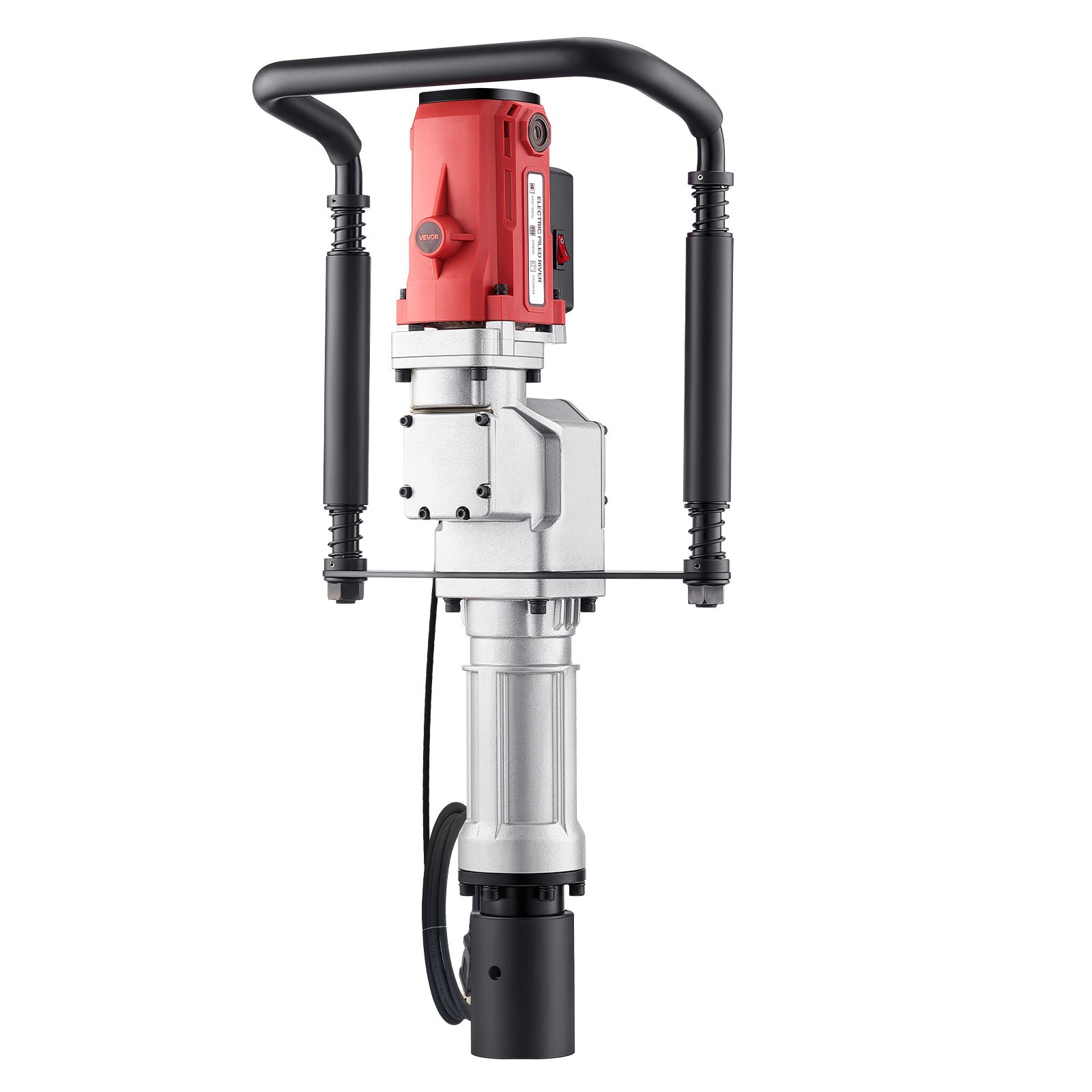 VEVOR Electric T Post Driver 2200W Handheld Pounder with Two Sleeves Fence Farm