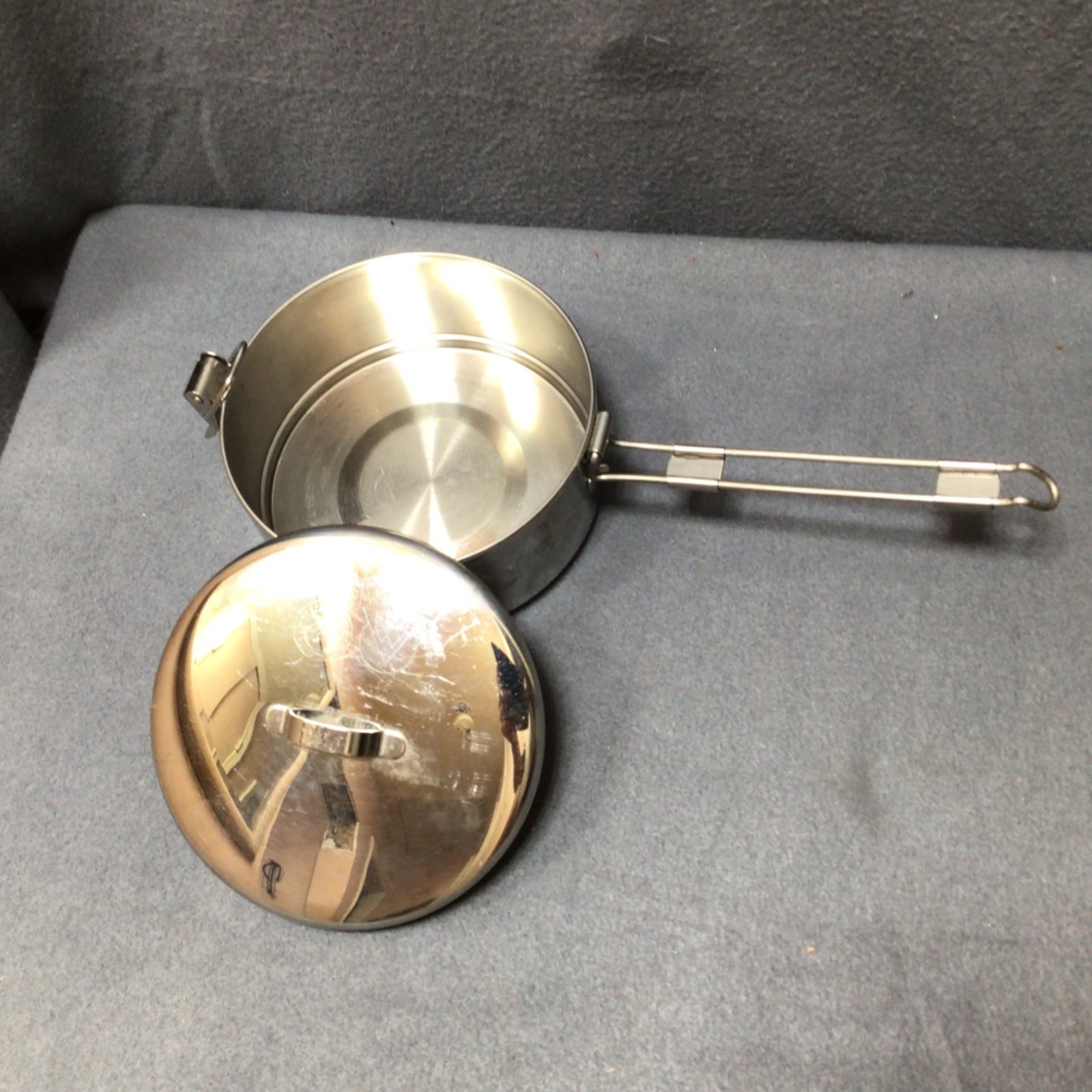 MSR Seagull Brand Stainless Steel Cook Pot With Lid & Foldable Handle 6" Diamete