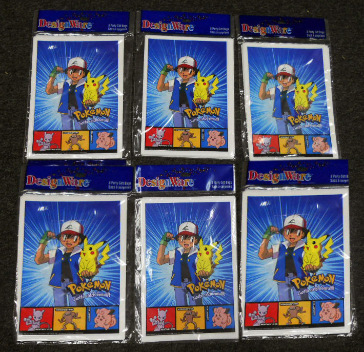 48 packs (384 bags) POKEMON GO Starters Pikachu Party GIFT BAGS Favor loot Bag