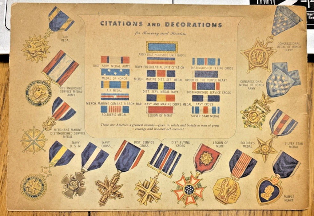 VTG 1945 WAR ALBUM OF VICTORY BATTLES 20 STAMPS COMPLETE GENERAL MILLS WWII