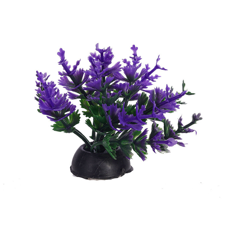 Aquarium Artificial Plants Cherry Blossom Tree & Grass Fish Tank Decor Set Kit