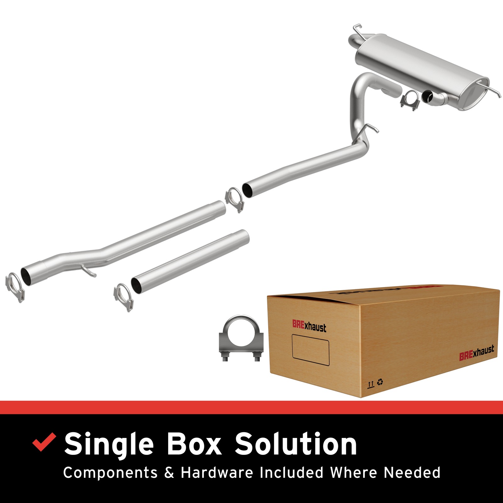 OE Replacement Exhaust System Kit For 2007-2011 Jeep Wrangler