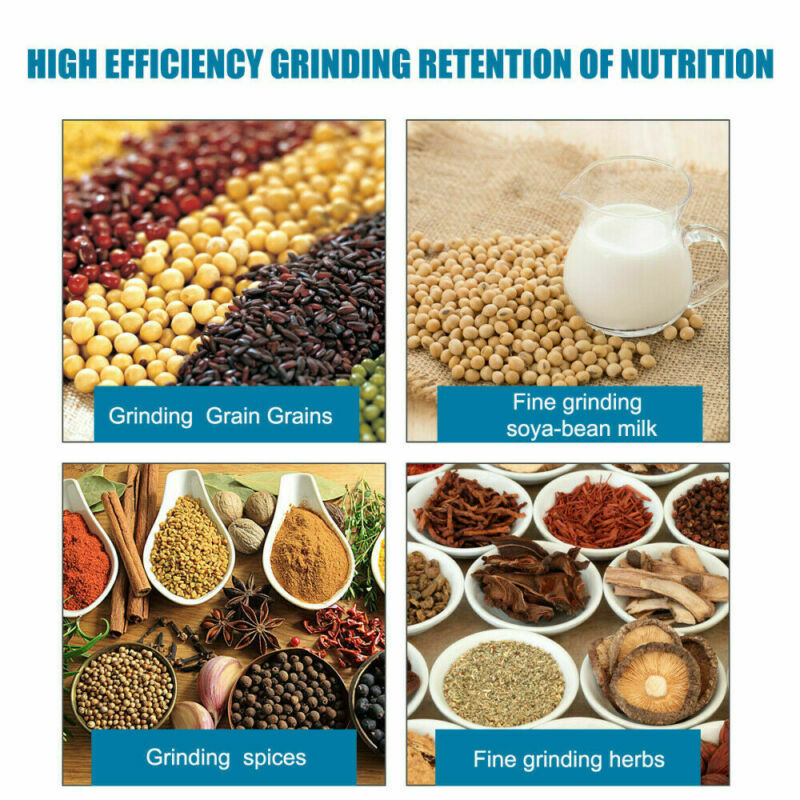 NAIZEA 3000W Electric Grain Grinder Corn Mill Commercial Wet&Dry Cereal Machine