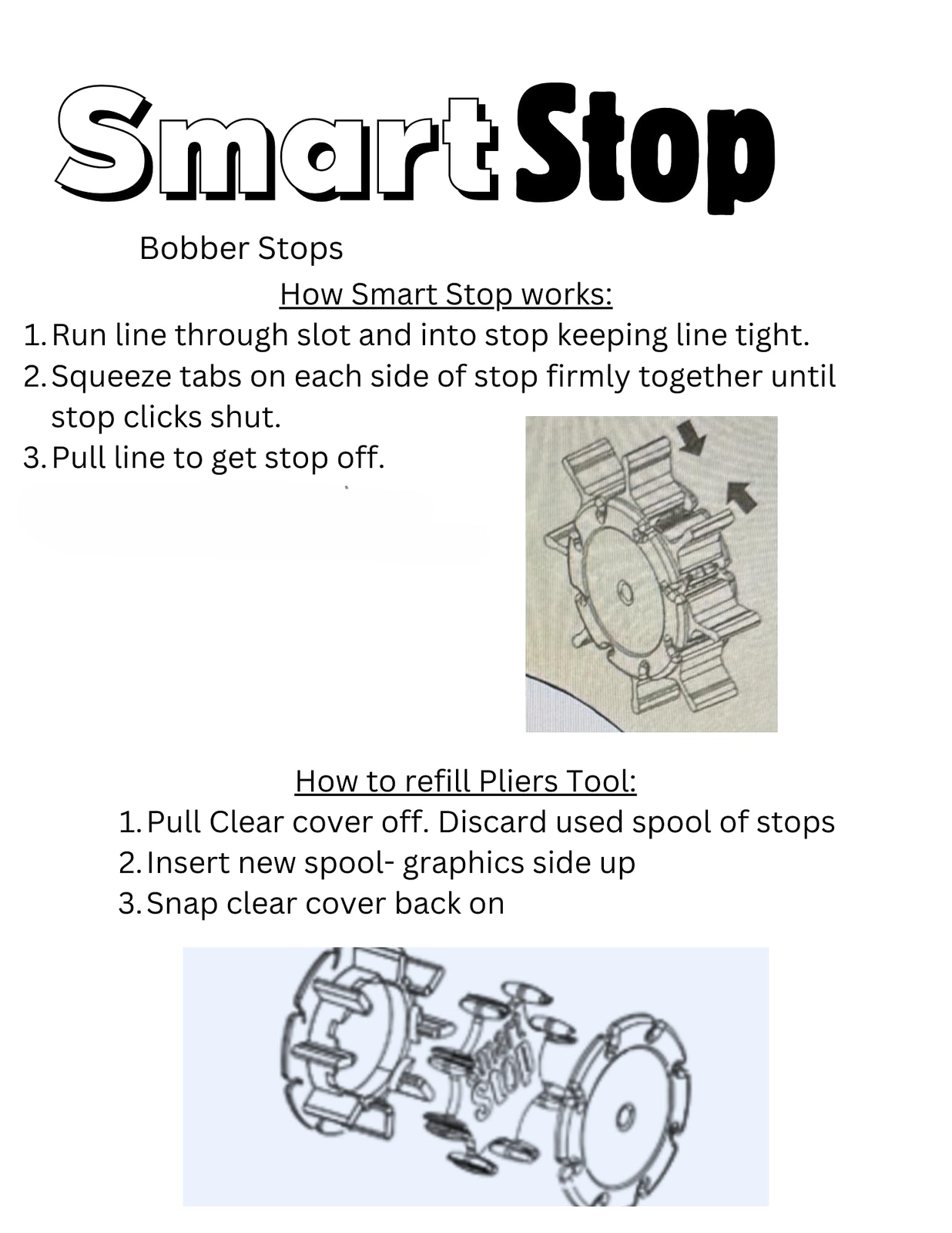 Smart Stop Micro Bobber Stop with Tool and Refill Pack, 48 Stops Included