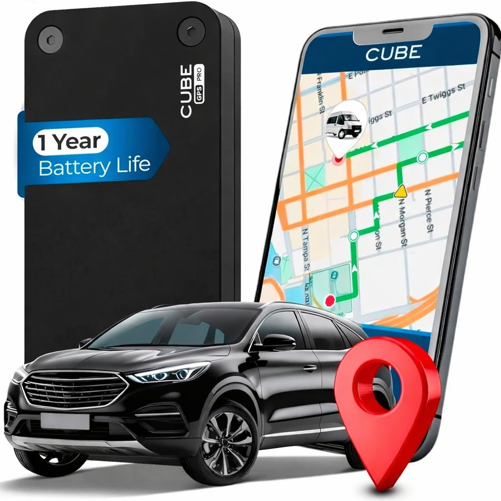 Cube GPS Pro - Universal Vehicle Tracker w/Magnetic Base / Rechargeable Battery