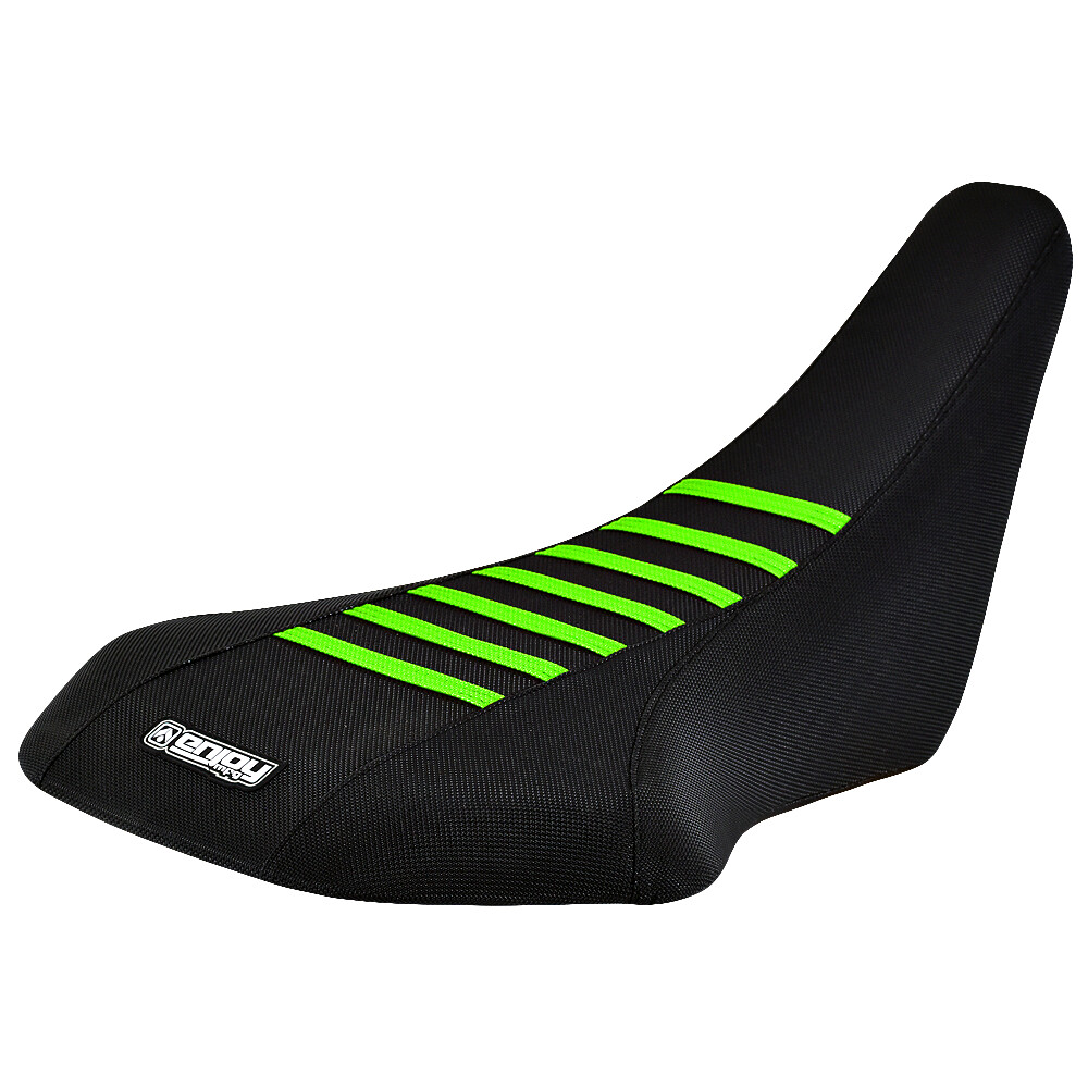 2003 - 2006 Kawasaki KFX 400 Seat cover ALL BLACK / GREEN RIBS Enjoy Mfg #207