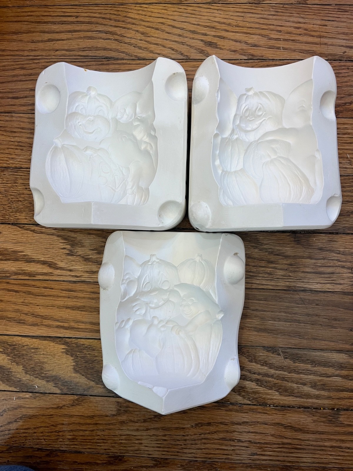 VINTAGE HOLLAND 2951 SMALL PUMPKIN BOWL CERAMIC SLIP CAST MOLD 9"x6.5"