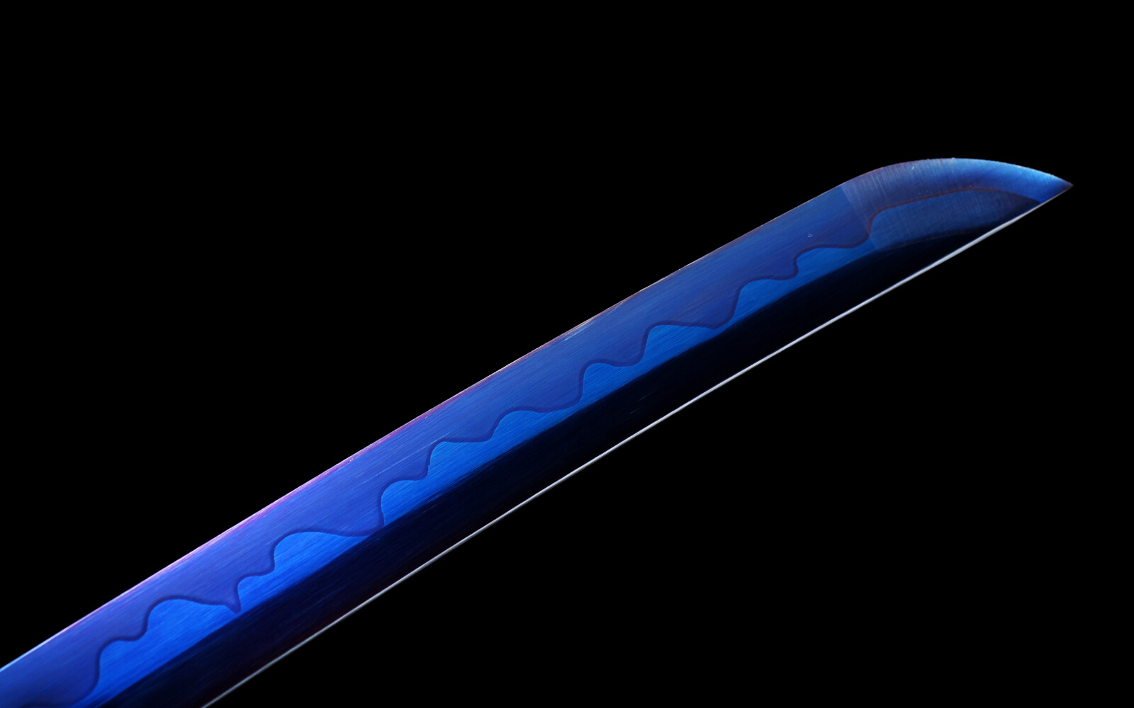 Blue White Full Tang Japanese Sword 1095Carbon Steel Battle Ready Samurai Katana